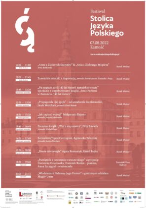 plan 2022 Literackie święto rozpocznie się w Zamościu - Stolica Języka Polskiego