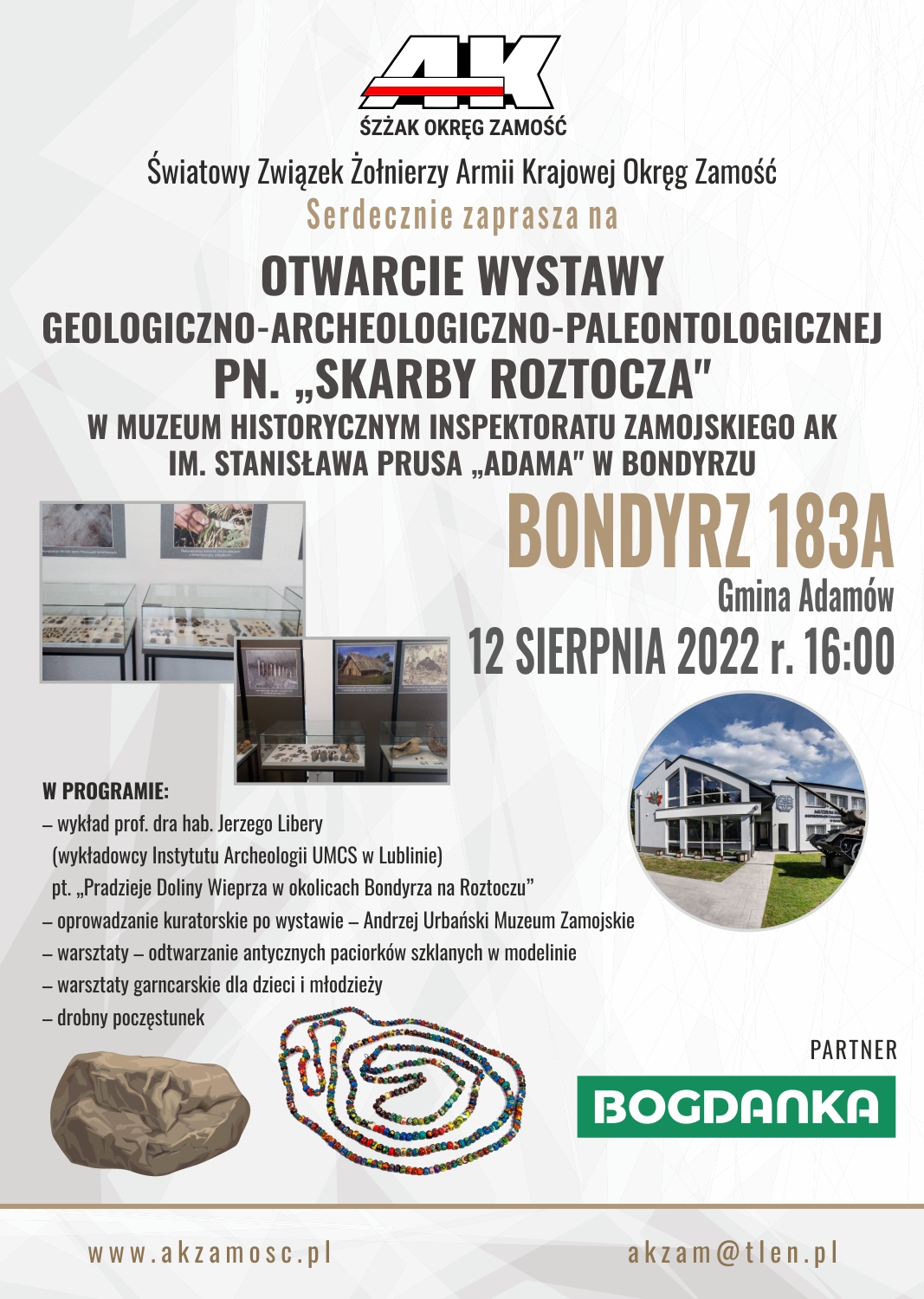 wystawa geologiczna 2022 Archeologiczne skarby Roztocza