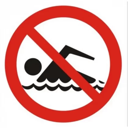 znak zakaz kapieli 3402 p Można się już bezpiecznie kąpać w Krasnobrodzie.