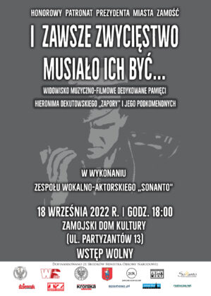 plakat a4 zapora zamosc druk Trasa koncertowa "szlakiem bojowym Zaporczyków" w Zamościu