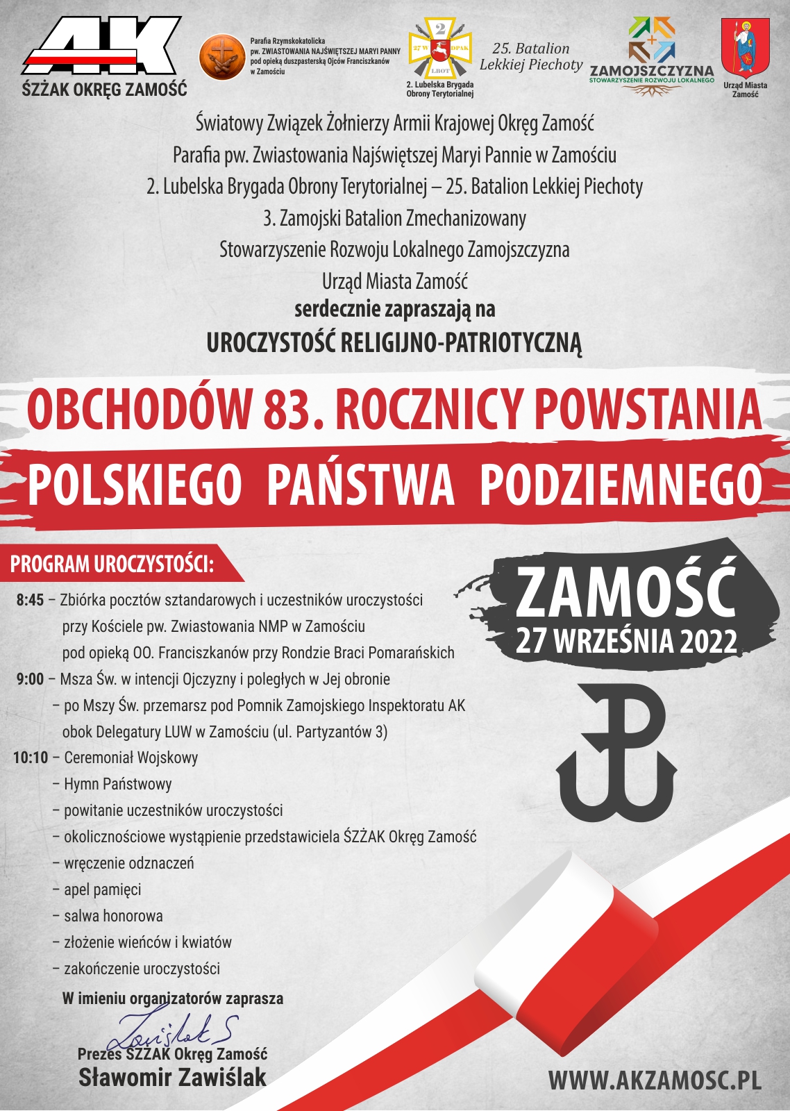 swieto panstwa podziemnego 2022 ost 83. rocznica powstania Polskiego Państwa Podziemnego