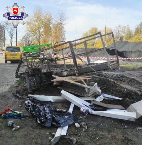 68 211061 1 Śmiertelny wypadek. 59-letni Ukrainiec nie żyje. Jego kolega trafił do szpitala
