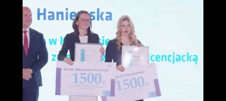 Zamościanka Laura Haniewska wśród laureatów w konkursie na najlepszą pracę licencjacką