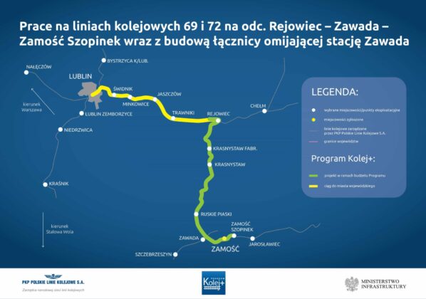 kolej plus zamoscjpg Podpisanie umów z Programu Kolej + Wartość projektu 4,250 mld zł