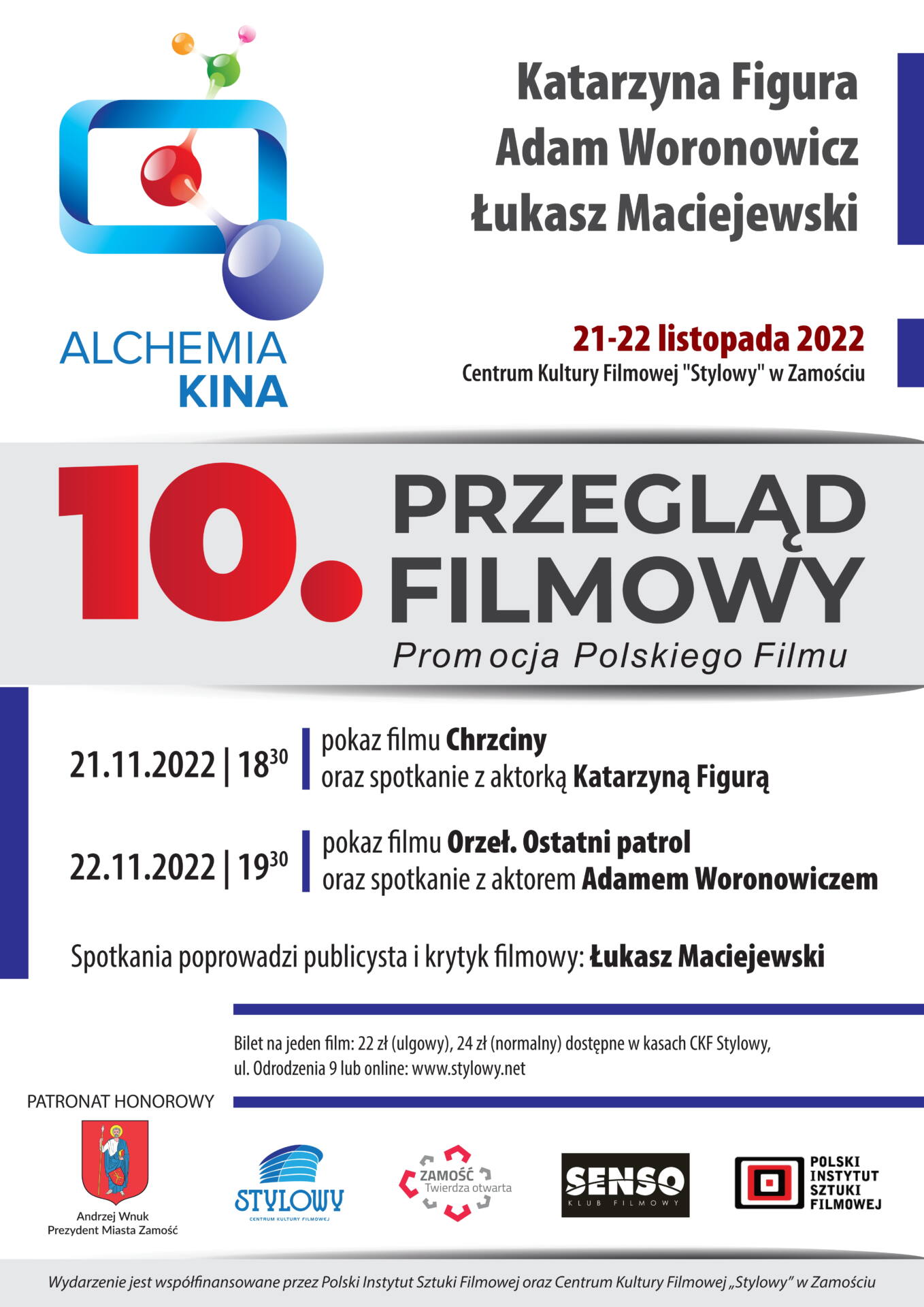 plakat p 1 Katarzyna Figura i Adam Woronowicz w Zamościu