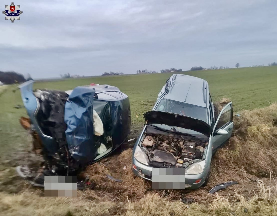 68 215418 Groźny wypadek po nieustąpieniu pierwszeństwa. 5 osób w szpitalu