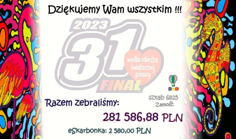 Już 31 marca br. poznamy kwotę zebraną podczas 31. Finału WOŚP