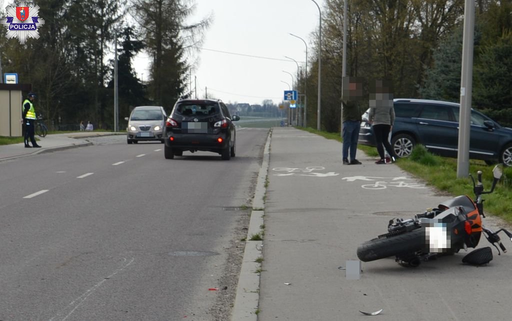 361 219281 19-letni motocyklista zderzył się z Nissanem