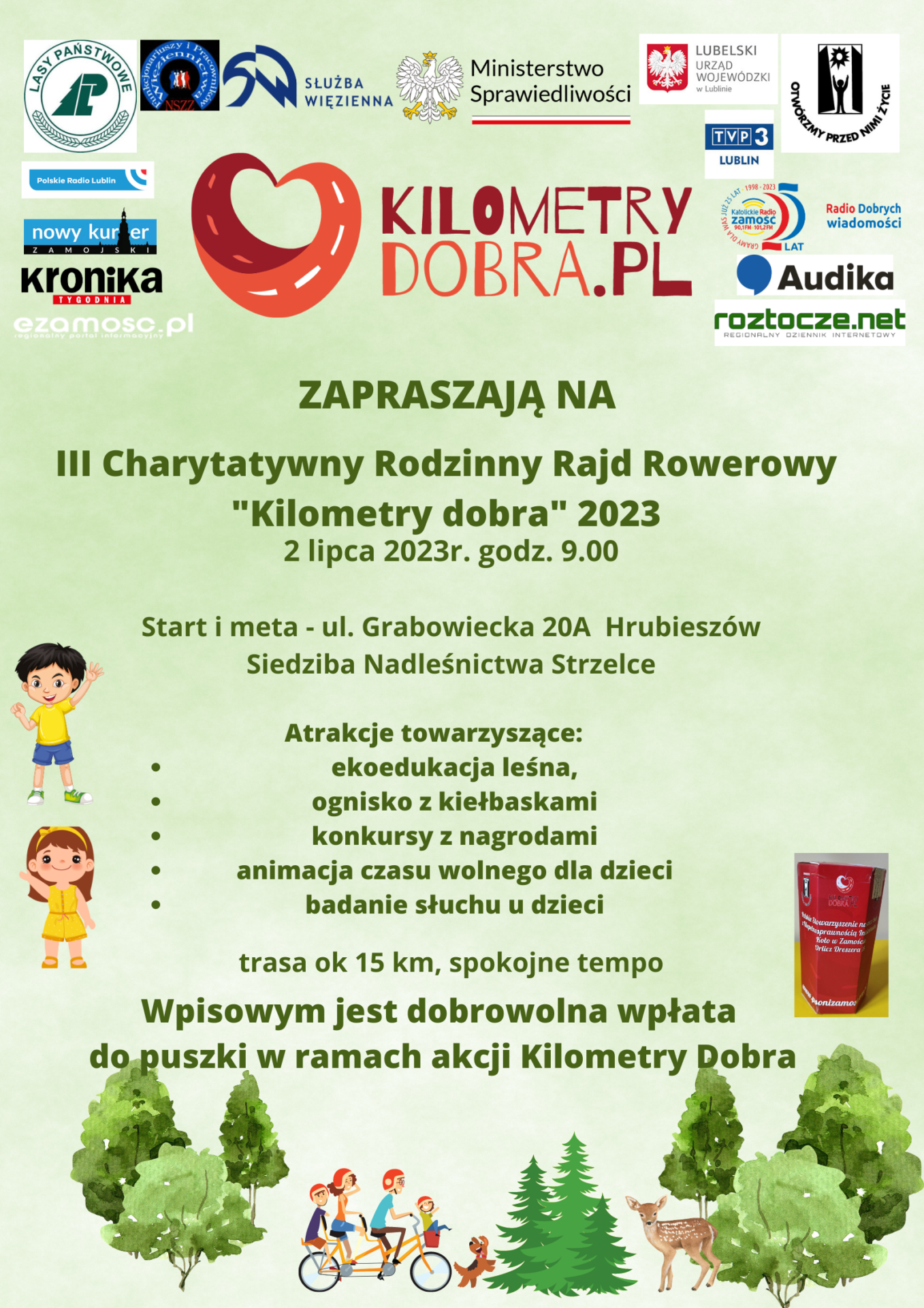 kilometry dobra rajd plakat 2023 Rajd charytatywny - Zaproszenie