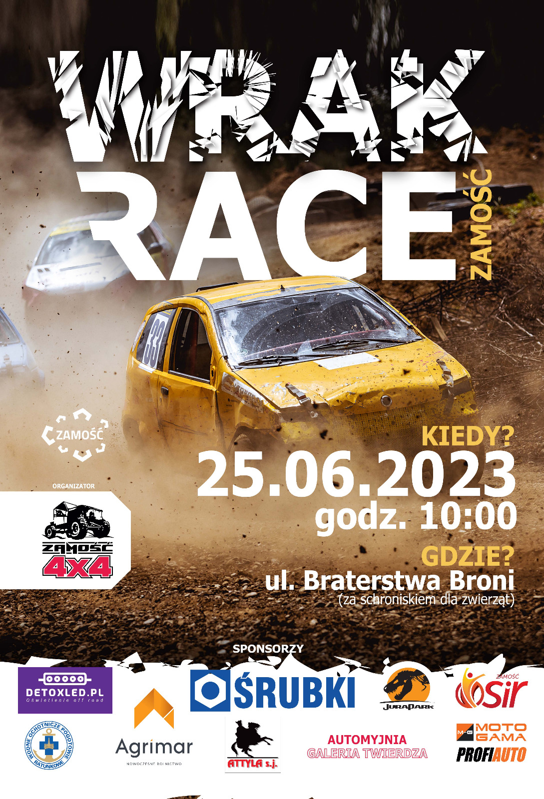 wrak race 4x4 plakat maly WRAK RACE po raz pierwszy w Zamościu [ZAPROSZENIE]