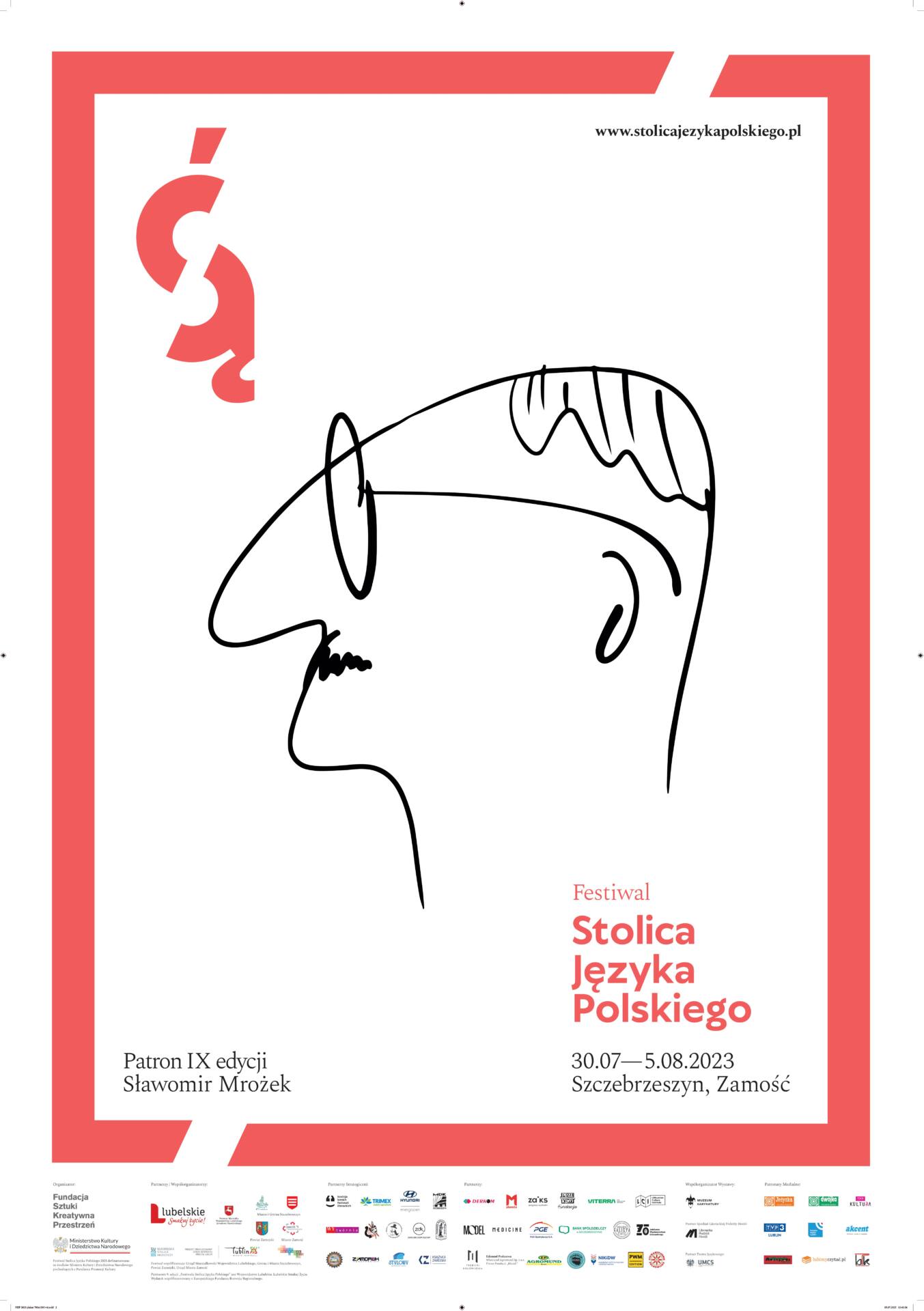 fsjp 2023 plakatgrafika Z Mrożkiem w Zamościu i Szczebrzeszynie
