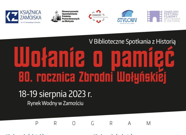 „Wołanie o pamięć –  80. rocznica Zbrodni Wołyńskiej”. Zaproszenie na spotkanie