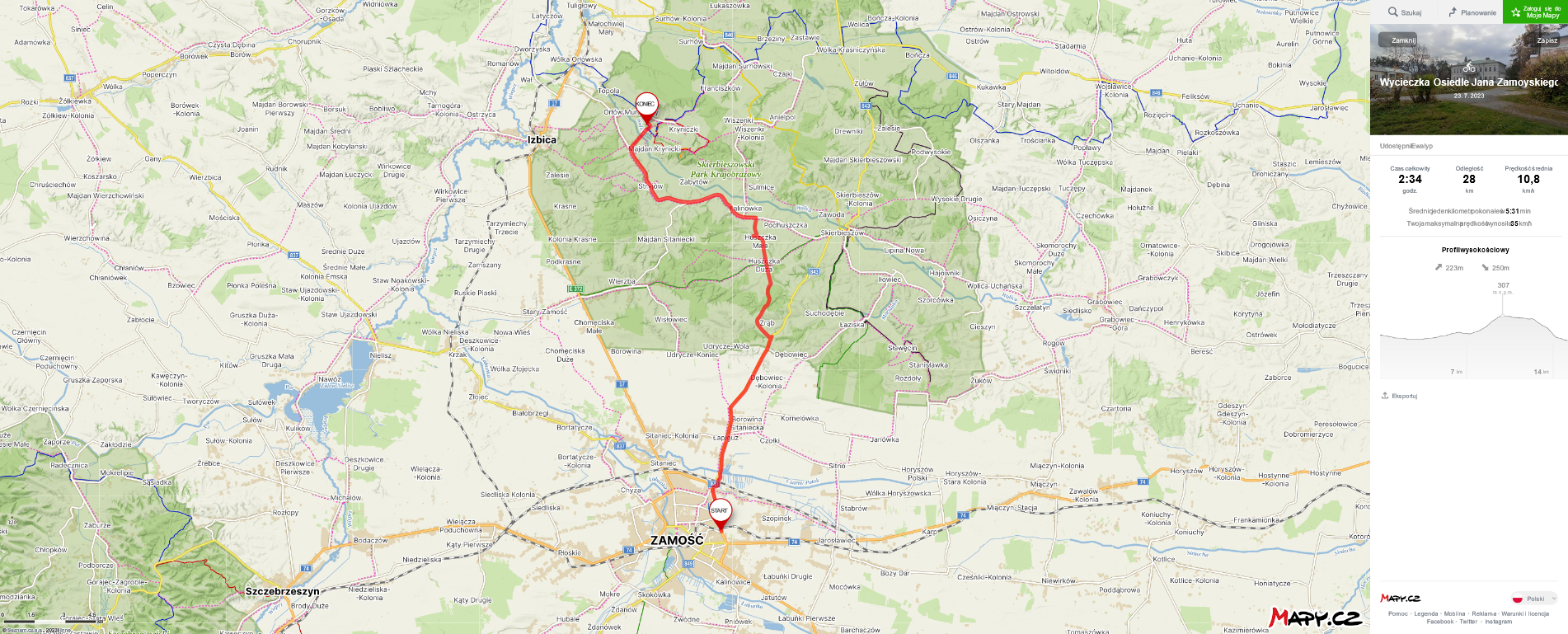 mapka trasy rowerowej do orlowa murowanego Śladem muszli: Camino tuż za progiem