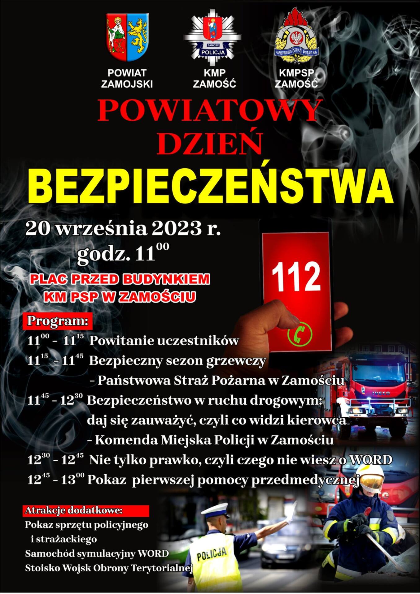 powiatowy dzien bezpieczenstwa 20092023r 1446x2048 1 Zbliżają się: sezon grzewczy i trudne warunki na drogach. Powiatowy Dzień Bezpieczeństwa [PROGRAM]