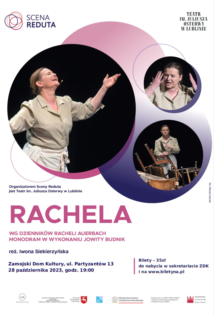 plakat rachela Pamięć o Holokauście w spektaklu "Rachela"