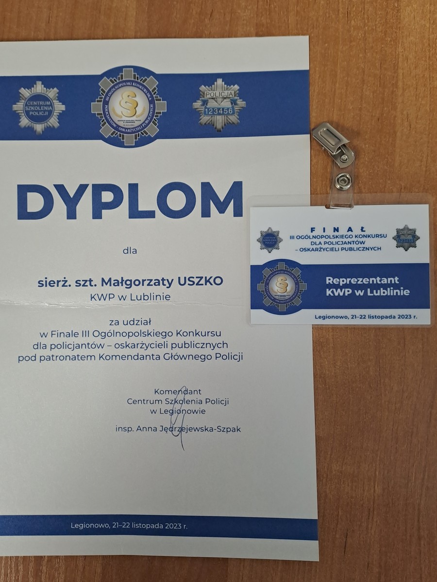 346 231891 Ogólnopolski sukces sierżant sztabowej Małgorzaty Uszko. Gratulujemy!