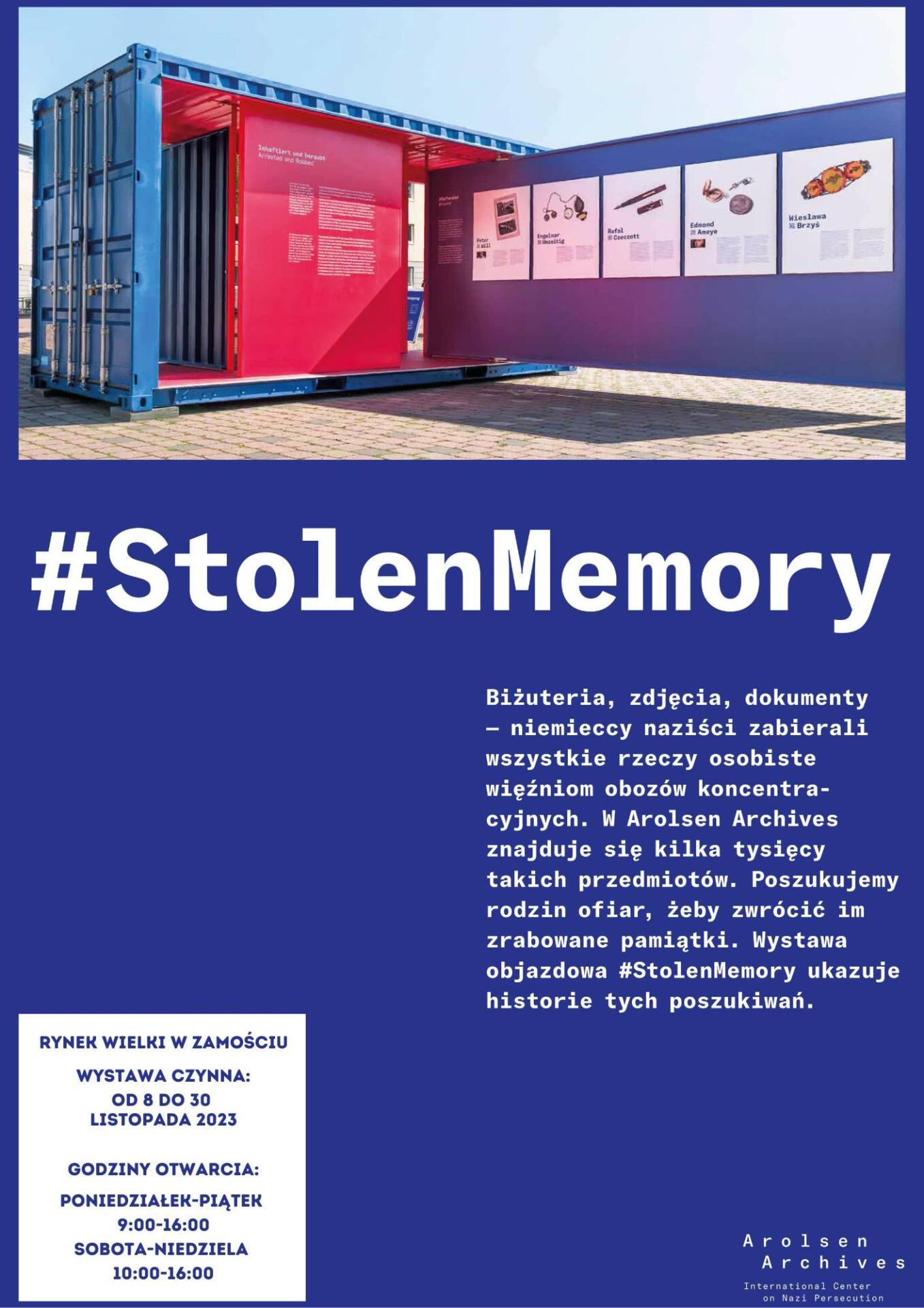 plakat stolenmemory Zamość: Wystawa #StolenMemory. Pomóż odnaleźć rodziny ofiar obozów koncentracyjnych