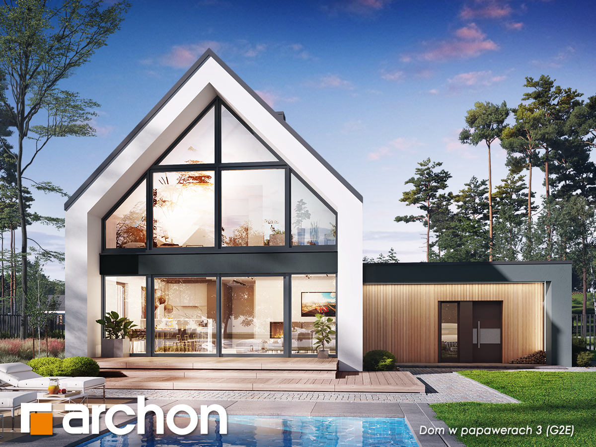 dom w papawerach 3 g2e Projekty domów nowoczesnych  – idealne połączenie komfortu, designu i energooszczędności