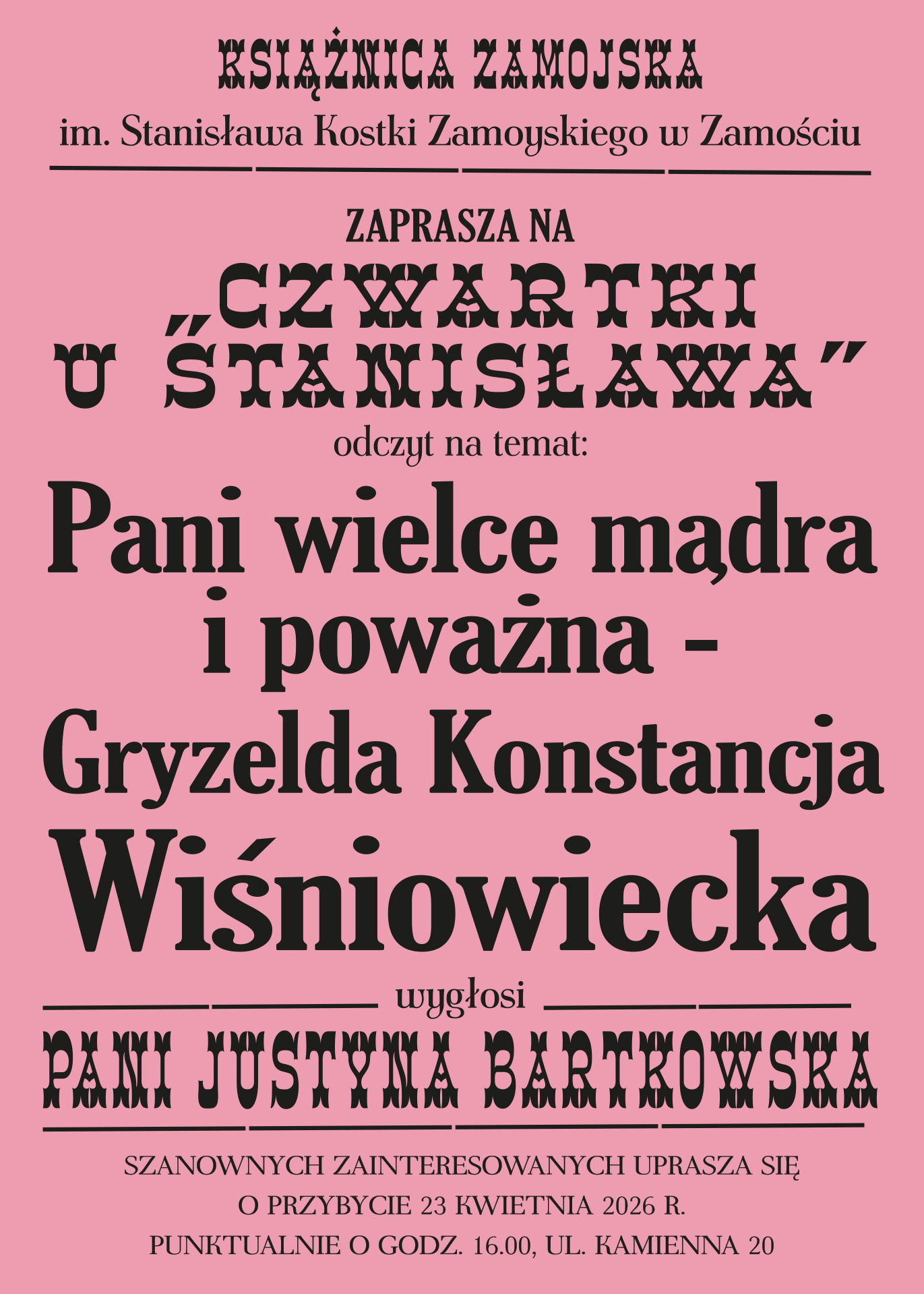 czwartki 2026 01 2 Czwartki u Stanisława