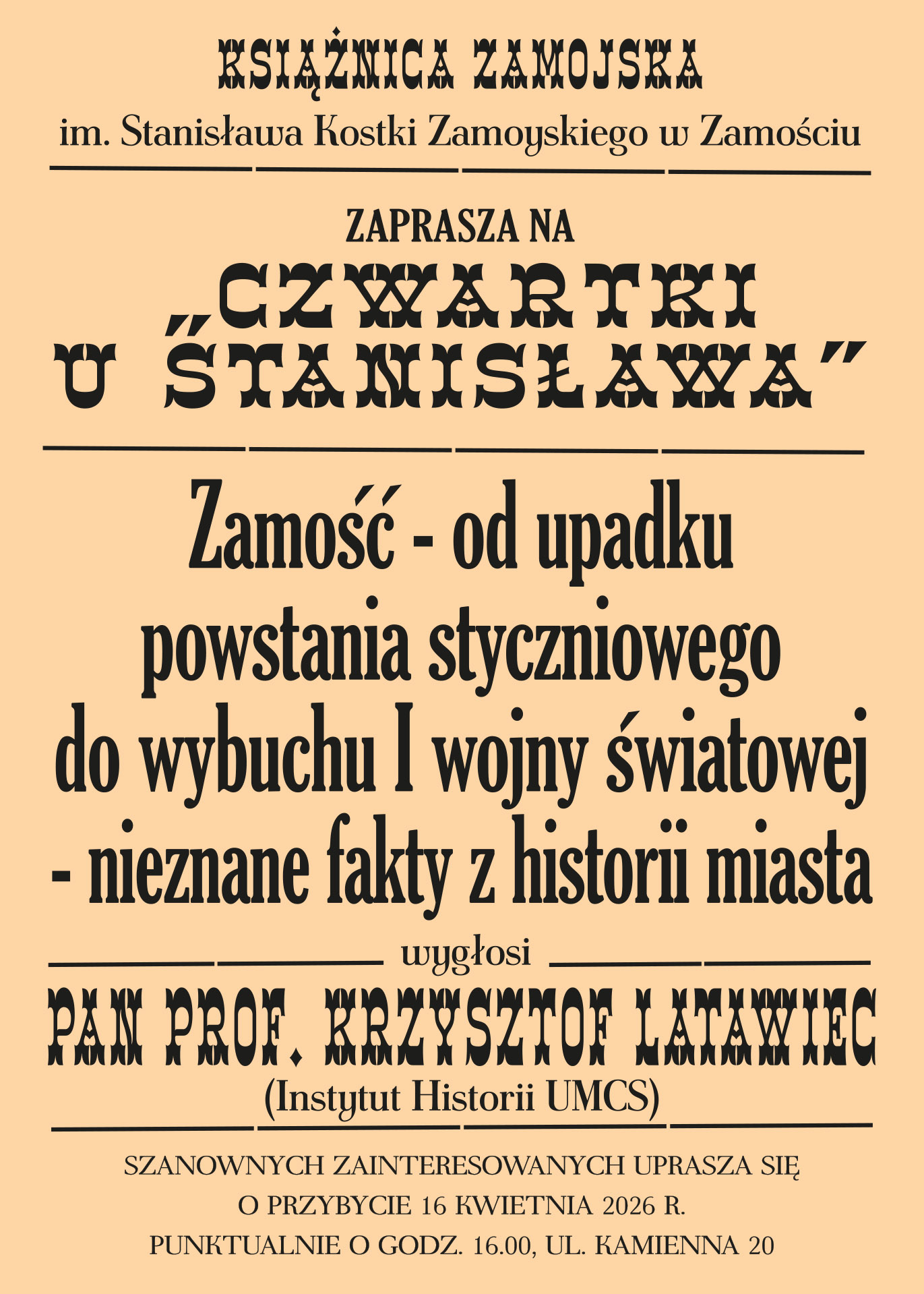 Czwartki u Stanisława 2 czwartki 2026 03 Czwartki u Stanisława